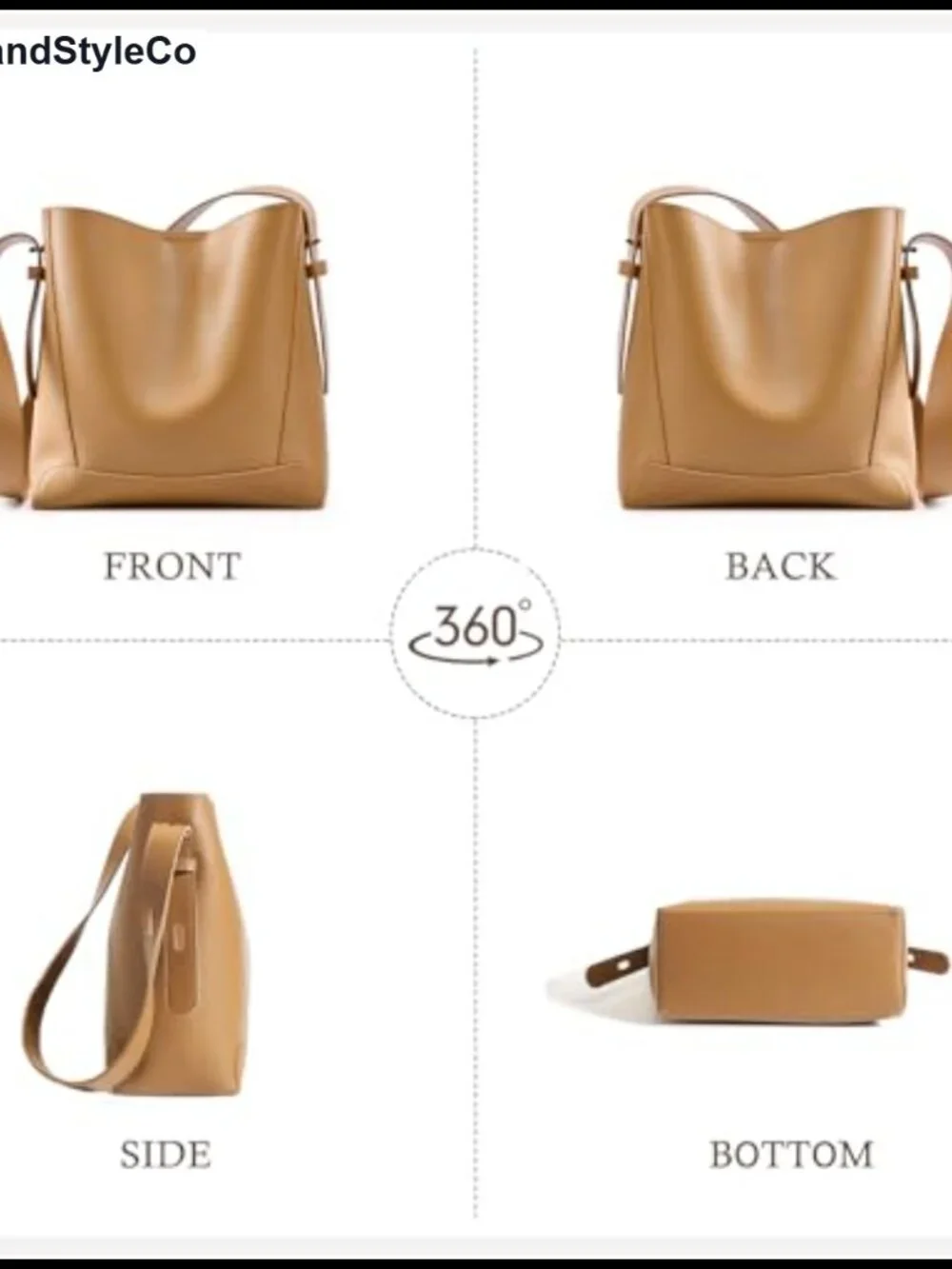 Genuine Leather Slouchy Hobo Tote Crossbody Bag, Shoulder Purse for Women